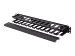 Lanberg 19 colių kabelių tvarkymas 1U, A tipas, plastikinis | AK-1703-B | Juoda