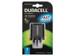 Duracell sieninis įkroviklis su USB Type-C ir Type-A, vidaus, AC, juodas