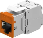 Goobay Keystone modulis RJ45 CAT 6A, STP, Slim, oranžinis (77947)