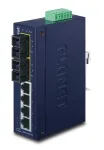 PLANET ISW-621TS15 Industrial Unmanaged L2 Fast Ethernet Switch su 4x 10/100 + 2x 100Base-FX SC Multi-mode, DIN-Rail/Wall-Mount, -40 iki 75&deg;C