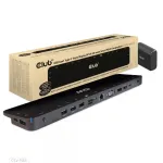 CLUB3D USB Gen1 Type-C Triple Display DP1.4 Alt mode Smart PD3.0 įkrovimo stotelė su 100 W maitinimo &scaron;altiniu