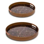 Rituali Domestici Galateo Padėklų Rinkinys 2 vnt., Balti Melamininiai, 38 cm ir 30 cm