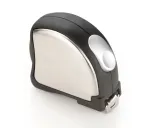 TROIKA ACCURATE Mini sulankstomas matavimo ruletė 2m/6ft su raktų pakabuku, chromuota