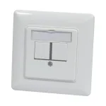 Synergy 21 Keystone Module Carrier Flush-Mounted Box for 2x TP Module Pure White 180&deg;