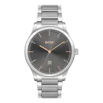 BOSS Vyri&scaron;kas Laikrodis 1513979 Pilot Edition 43mm Mėlynas Ciferblatas Ruda Oda