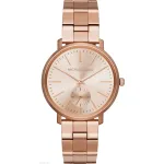 Michael Kors MK3501 Moteri&scaron;kas laikrodis su rožinio aukso spalvos nerūdijančio plieno apyranke, 38 mm