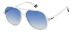 POLAROID PLD6217S2M4 Unisex Rectangular Sunglasses - Black Frame Grey Lens 57mm