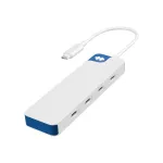 Hyper HyperDrive Flex 4 prievadų USB-C &scaron;akotuvas, baltas/mėlynas | HD5201BUGL