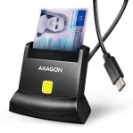 AXAGON CRE-SM4NC USB-C Smart Card Stand Reader - Black