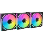 Alpenf&ouml;hn 84000000228 Wing Boost 4 PWM RGB korpuso au&scaron;intuvai, 120 mm, 500&ndash;1800 aps./min., 3 vnt., juodi