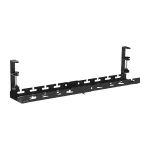 LOGILINK KAB0094 po stalu montuojamas kabelių padėklas, su spaustukais, i&scaron;traukiamas, metalinis, juodas