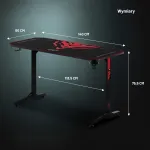 Diablo X-Mate 1400 žaidimų stalas 140 cm x 60 cm juodas