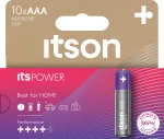 ITSON LR03IPO/10HH AAA &scaron;arminės baterijos, 10 vnt. | 1,5V LR03 MN2400 ilgaamžės, apsaugotos nuo nutekėjimo, be gyvsidabrio
