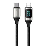 USAMS U78 pintas USB-C į Lightning laidas su LED indikatoriumi 1,2 m 20W PD greitasis įkrovimas baltas SJ545USB02