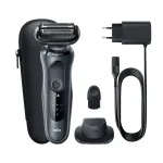 Braun Series 6 61-N1200s folijos skustuvas su trimeriu, juodas