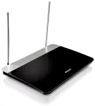 Philips vidaus TV antena su reguliuojamu stiprinimu, 1,8 m koaksialinis kabelis, 75 omų, 3G/4G filtras, DVB-T/T2, RED atitiktis