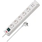 Brennenstuhl Bremounta ilgintuvas, 5 lizdai + 2x USB-C, 3 m, baltas