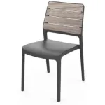 KETER sodo kėdė Deco Porto uosio medienos atspalvio/pilka