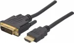 Exertis Connect HDMI į DVI-D vaizdo kabelio adapteris, 2 m, juodas, 127875