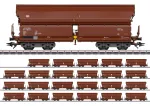 M&auml;rklin 000730 H0 24 vienetų rinkinys slenkamojo stogo vagonų Tals 968 DB IV epocha AC