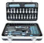 BR&Uuml;DER MANNESMANN QUANTOOL Q25003 116 dalių 1/4 inch &scaron;e&scaron;iakampių antgalių rinkinys su apsauginiais antgaliais