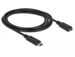 USB ilginamasis laidas DeLOCK 85534 USB 3.2 Gen 1 1,5 m USB-C juodas