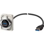 Eaton M30C-FUSB-60 USB 3.0 Type A lizdas, montuojamas į skydą, su 1,5 m kabeliu, metaliniu priekiniu žiedu Y7-187084