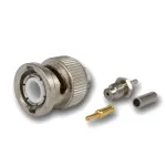 Teleg&auml;rtner BNC crimp plug 50 Ohm, skirtas RG-178 B/U, tiesus, nikelis/auksas, 1 vnt.