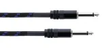 Cordial 14770 Mono Jack Garso Kabelis 6,3mm TS - 6,3mm TS 5m Juodas/Mėlynas Tekstilinis