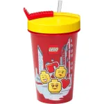 Puodelis su &scaron;iaudeliu Room Copenhagen LEGO Iconic Girl Bright Red 500 ml (raudona/geltona)