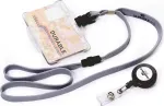 DURABLE ID kortelės laikiklis su sukamuoju klipu, permatomas, 1 kortelei, 25 vnt. 811819
