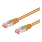 Wentronic Goobay CAT 6 tinklo kabelis, S/FTP (PiMF), oranžinis, 0,5 m - LSZH be halogenų, varis (93467)