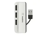 Belkin USB 2.0 4 prievadų kelioninis USB &scaron;akotuvas, sidabrinis, F4U021bt