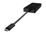 Linksys Belkin - vaizdo adapteris - USB-C (ki&scaron;tukas) į HD-15 (VGA), DVI-I, HDMI, DisplayPort (lizdai) - 4K palaikymas - juoda (AVC003BTBK)