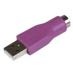 StarTech.com PS/2 klaviatūros adapteris į USB - F/M, USB A, PS/2, Violetinis
