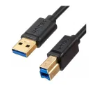 USB kabelis Unitek C14095BK-2M &mdash; USB-A į USB-B 3.0, 5 Gbps, 2 m, juodas, auksuoti kontaktai