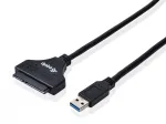 Equip USB 3.0 į SATA adapteris, juodas, 5 Gbit/s, CE, 50 mm, 9.5 mm, 550 mm