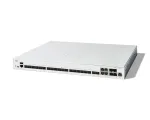 Cisco Catalyst C1300-24XS valdomas L2/L3 tinklo komutatorius, 24 prievadai (20x 10GE SFP+ + 4x 10GE bendri auk&scaron;tutiniai prievadai), 480 Gbit/s, RJ-45/USB-C konsolė, 16 000 MAC lentelė, montuojamas spintoje, pilkas