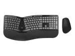 Belaidis ergonomi&scaron;kas klaviatūros ir pelės rinkinys Conceptronic ERGO, QWERTY EN (US)
