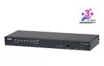 ATEN KH1508AI-AX-G 8 prievadų Cat5e/6 KVM per IP jungiklis su dideliu prievadų tankiu, VGA, USB/PS/2, 1920 x 1200 (WUXGA), 1U spintos montavimas, juodas