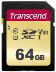 Flash atminties kortelė Transcend 64 GB SDXC UHS-I 500S