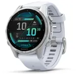 Garmin Fenix 8 43 mm AMOLED 1,3 colio i&scaron;manusis laikrodis sidabrinis