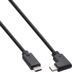 InLine USB 3.2 Gen.2 laidas, USB-C vyri&scaron;kas/vyri&scaron;kas kampuotas, juodas, 0,3 m