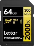 Atminties kortelė Lexar Professional 2000x SDXC 64GB UHS-II U3 V90 (LSD2000064G-BNNNG)