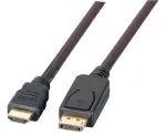 EFB-Elektronik DisplayPort / HDMI laidas Full HD, A-A St-St, 2 m, juodas