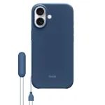 Dėklas su kojelėmis iPhone 17 Apple Beats &mdash; MagSafe, kameros valdymas, polikarbonatas/mikropluo&scaron;tas, mėlyna, tinka 6,3 colio