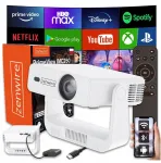 Mini projektorius zenwire IMC260 &ndash; ne&scaron;iojamas projektorius su Android 14, Wi‑Fi, 360&deg; montavimu, Full HD/4K įvestimi telefonams