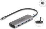 USB &scaron;akotuvas DeLOCK 64293 Type-C 10000 Mbit/s Pilka