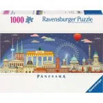 Dėlionė Ravensburger Panorama Naktis Berlyne 1000 dalių, panoraminis formatas