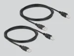 DeLOCK 11491 USB jungiklis, USB Type-A į USB Type-B, 0.48 Gbit/s, juodas